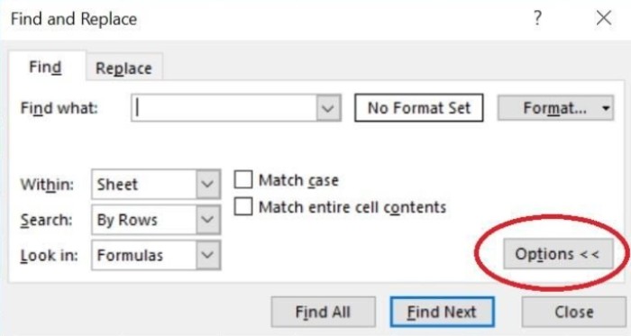 How to utilize Excel's Find feature for highlighting or deleting matching values
