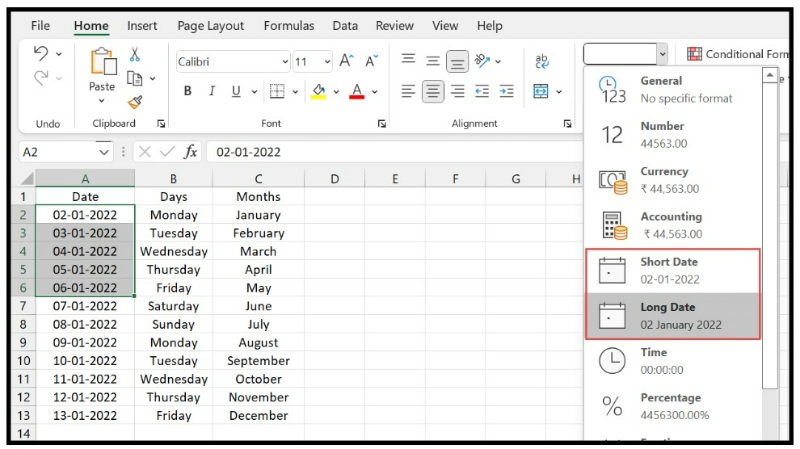 How to Change Date Format in Excel 1