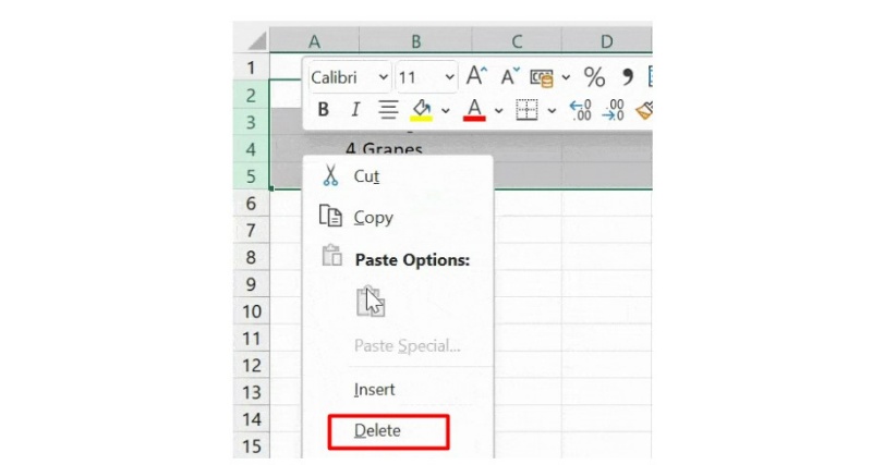 How to Delete Rows in Excel 2