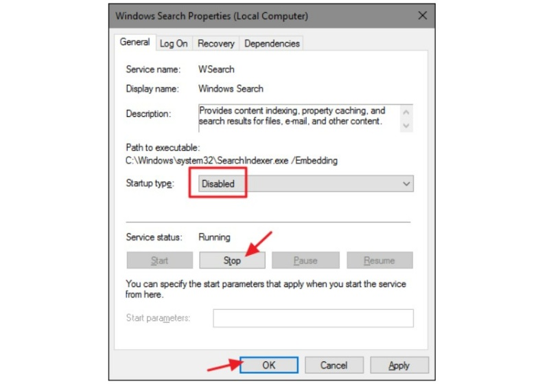 How to Disable Windows Search 4