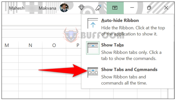 How to Display the Ribbon in Microsoft Excel Word and Outlook5
