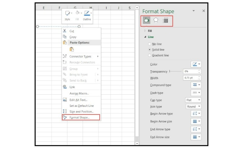 How to Draw a Line in Excel 12