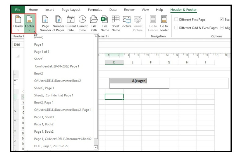 How to Make Headers and Footers in Excel 9