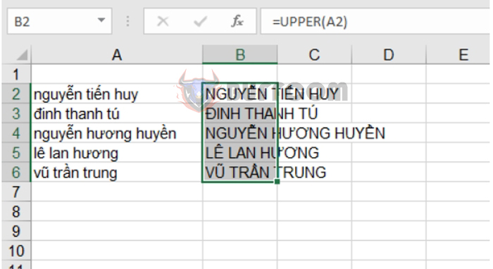 How to Use the PROPER and UPPER Functions to Convert Lowercase to Uppercase in Excel
