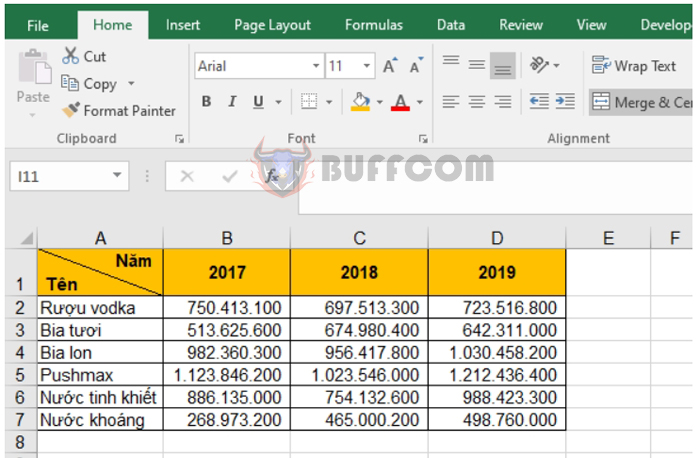 How to create a diagonal line to divide an Excel cell into two triangular cells