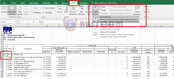 How to freeze rows and columns in Excel using Freeze Panes5