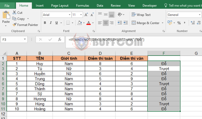 How to use the NOT function and combine it with other logic functions in Excel