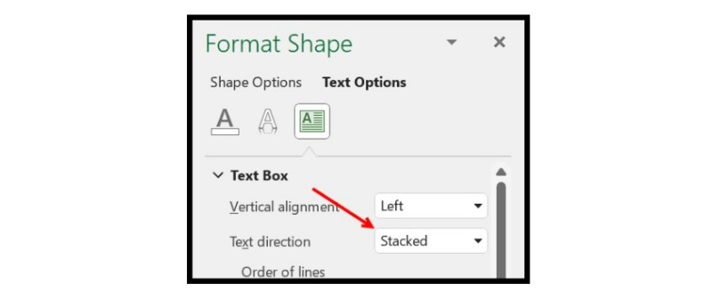 How to vertically type in Excel 12