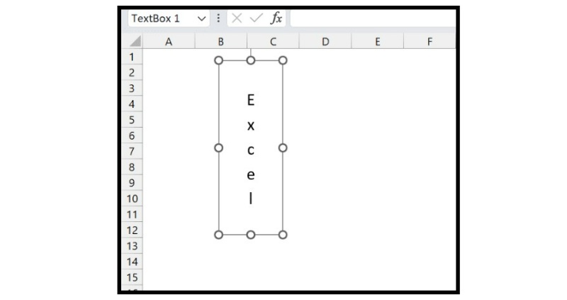 How to vertically type in Excel 13