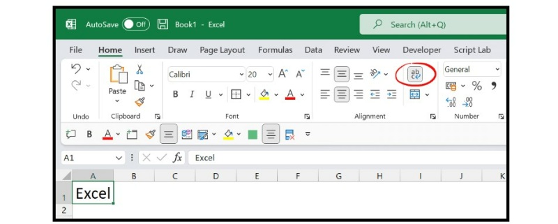 How to vertically type in Excel 5