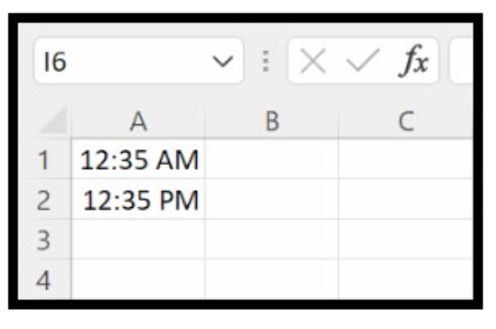 Obtain and Subtract Military Time in Excel