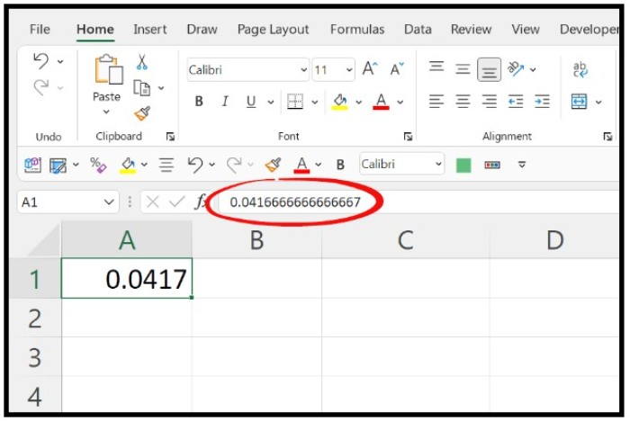 Time Format in Excel 1