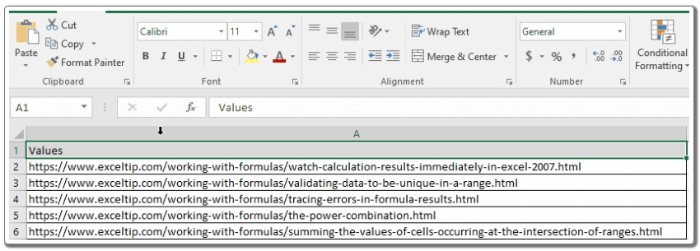 Wrapping Text in Excel 2