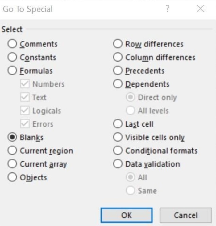 5 ways to delete blank rows in Excel