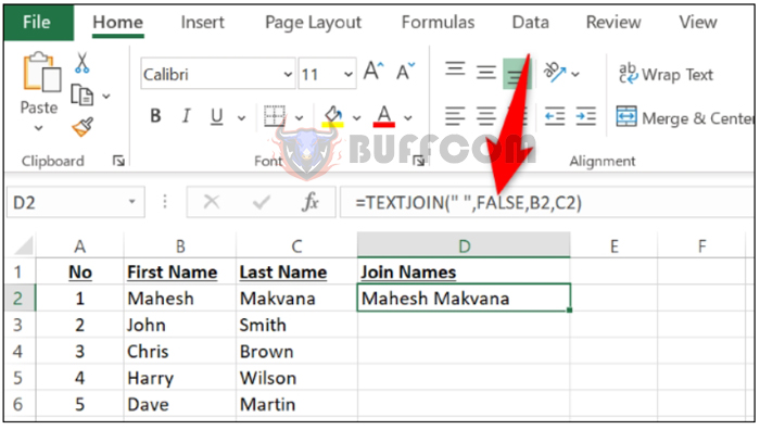 Combining First Name and Last Name in Microsoft Excel P2 3