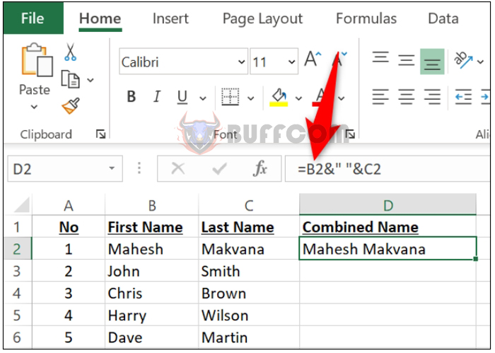 Combining First Name and Last Name in Microsoft Excel ( P1 )
