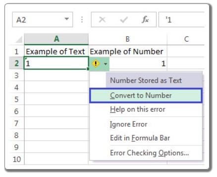 Convert Text to Numbers 5