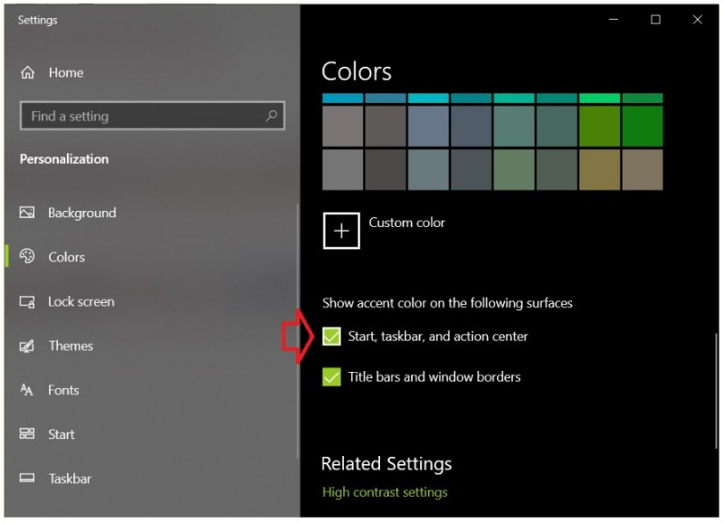 Customizing the Taskbar Color in Windows 10 4