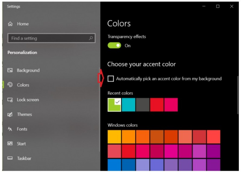 Customizing the Taskbar Color in Windows 10 5