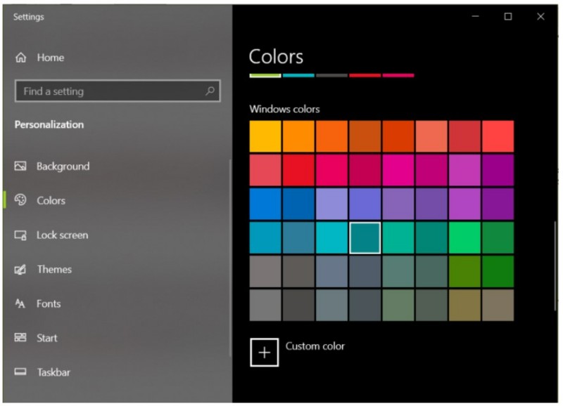 Customizing the Taskbar Color in Windows 10 6