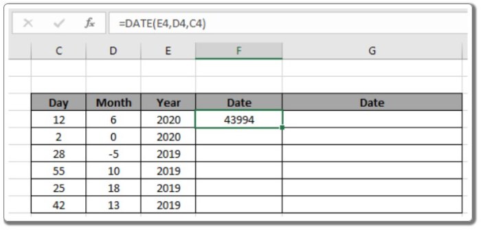 How to use the DATE function in Excel