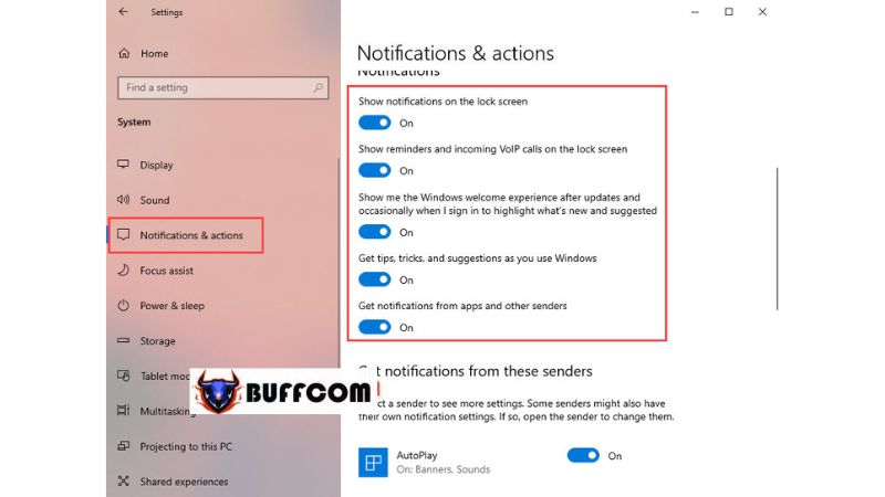 Disable Notifications Display On Windows 10 4