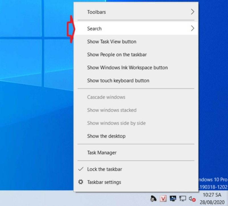 How to Hide or Remove the Search Bar in Windows 10 4
