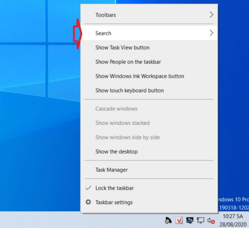 How to Hide or Remove the Search Bar in Windows 10 7