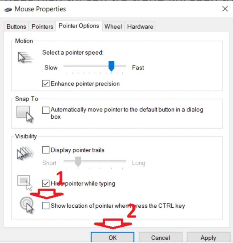How to Highlight the Mouse Cursor When Pressing Ctrl on Windows 10 6