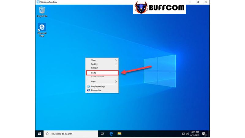 Sandbox Feature on Windows 10 10