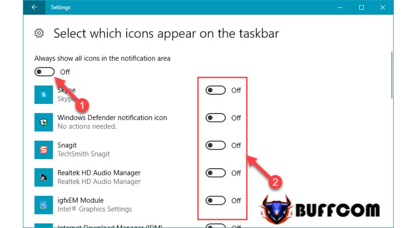 Show Icons On The Taskbar In Windows 10 3