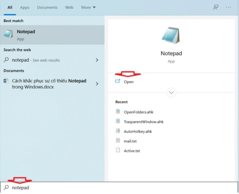 What to do when you cant find the Notepad tool in Windows 10 3