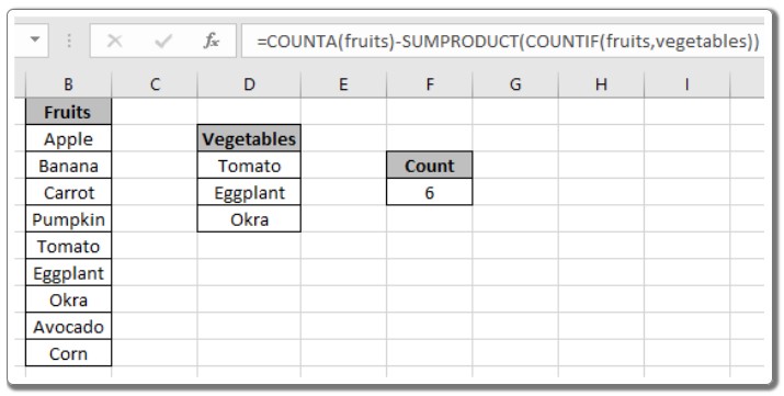 Counting Cells with Exclusion Criteria in Excel