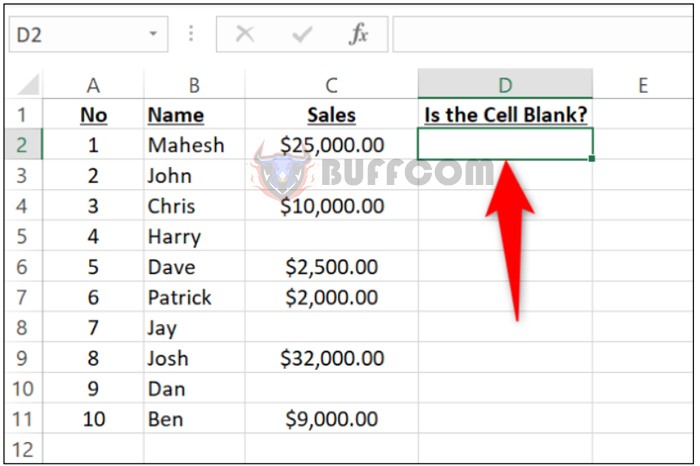 How to Check if a Cell is Empty with ISBLANK in Excel