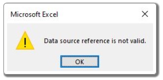 Invalid Data Source Error in Excel and How to Resolve It