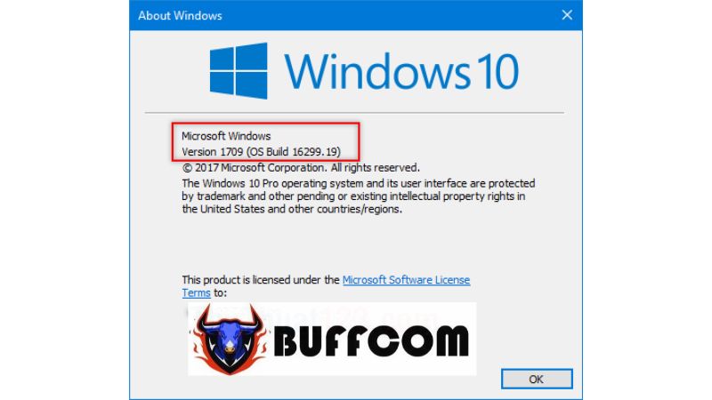 check the version In Windows 10 5