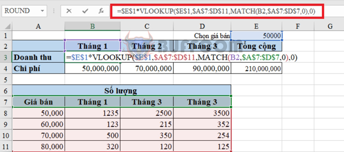 Combining VLOOKUP and MATCH Functions to Retrieve Results from Multiple Columns3