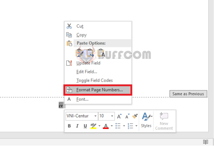 How to Number Pages with a Combination of i ii iii and 1 2 3 in Word7