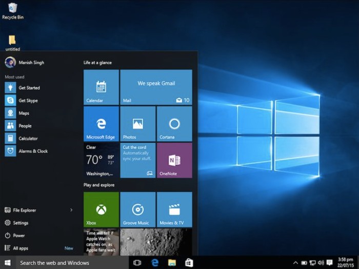 Overview of Windows 10 Pro Edition 1