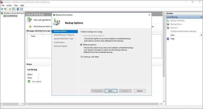 Backup Windows Server 2016 with Windows Server Backup Feature2