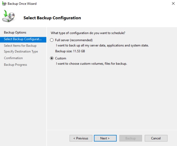 How to perform Windows Server 2022 backup and restore 2
