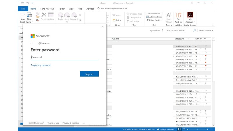 Outlook office 2019