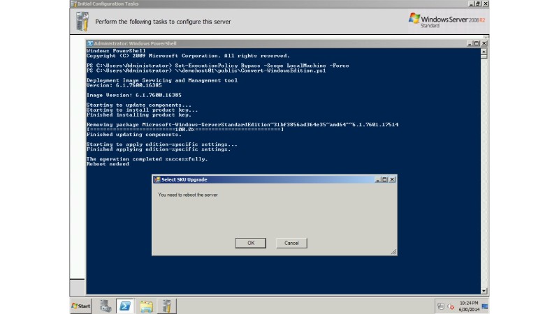 PowerShell 2.0 Windows Server 2008 R2