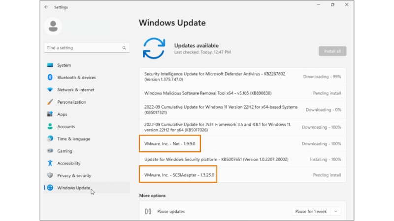 Update VMware and Windows 11