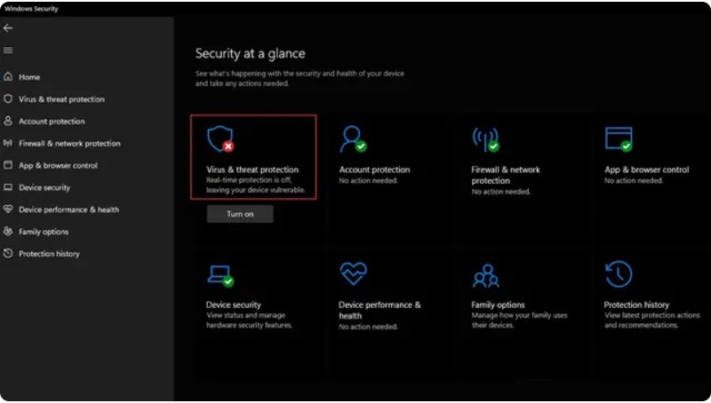 Windows Defender Settings