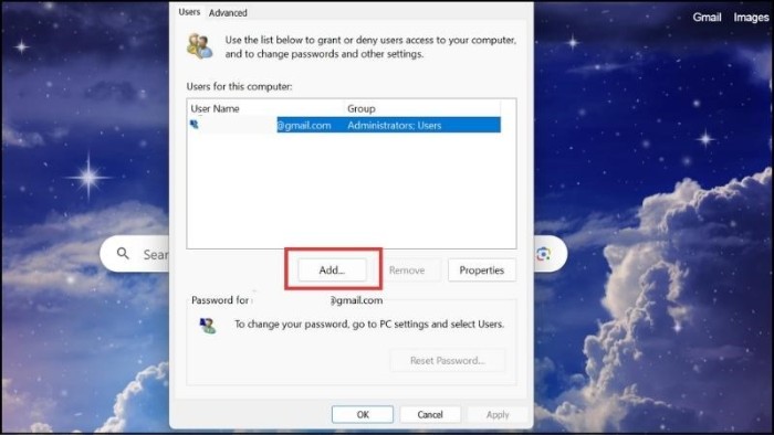 Quick Account Rename in Windows 11 8