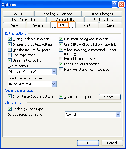 Show or hide paste option icon in Word2