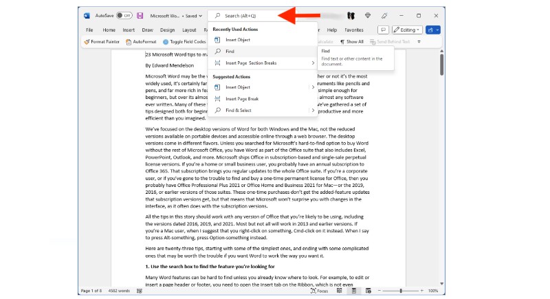 Tips and Tricks for Word on Windows 11