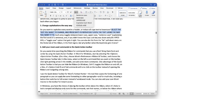 Tips and Tricks for Word on Windows 11