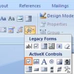 How to Insert an ActiveX Control Check Box in Word?